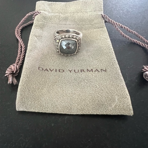 David Yurman Hematite and Diamond Ring - Picture 4 of 4